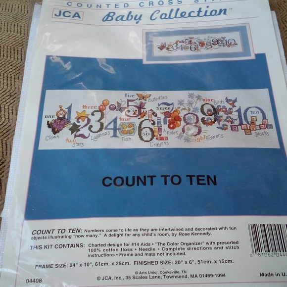 Count to Ten counted crosstitch kit. - Picture 2 of 8